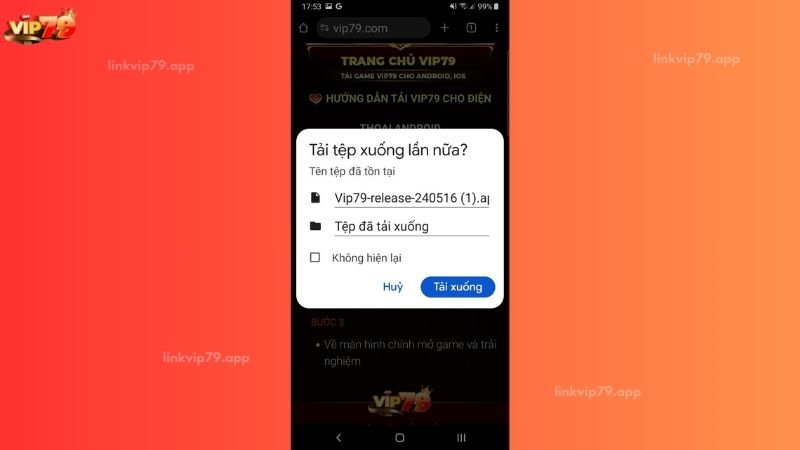 Tải app Vip79 cho hệ điều hành Android